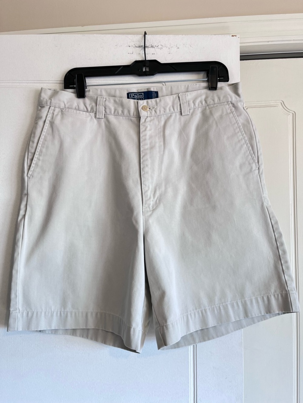 Ralph Lauren Men’s Size 36 Flat Front Phillip Chino Shorts: Stone or Cream EUC